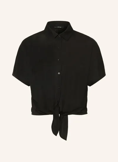 OPUS Kunstleder-Hemdbluse Fedgy Damen schwarz