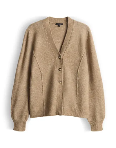 OPUS Strickjacke mit Wolle und Alpaka Damen braun