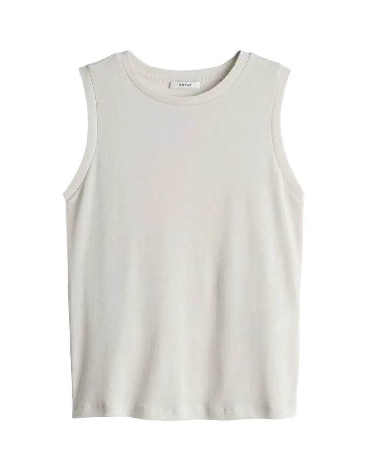 OPUS Tanktop Damen Baumwolle beige