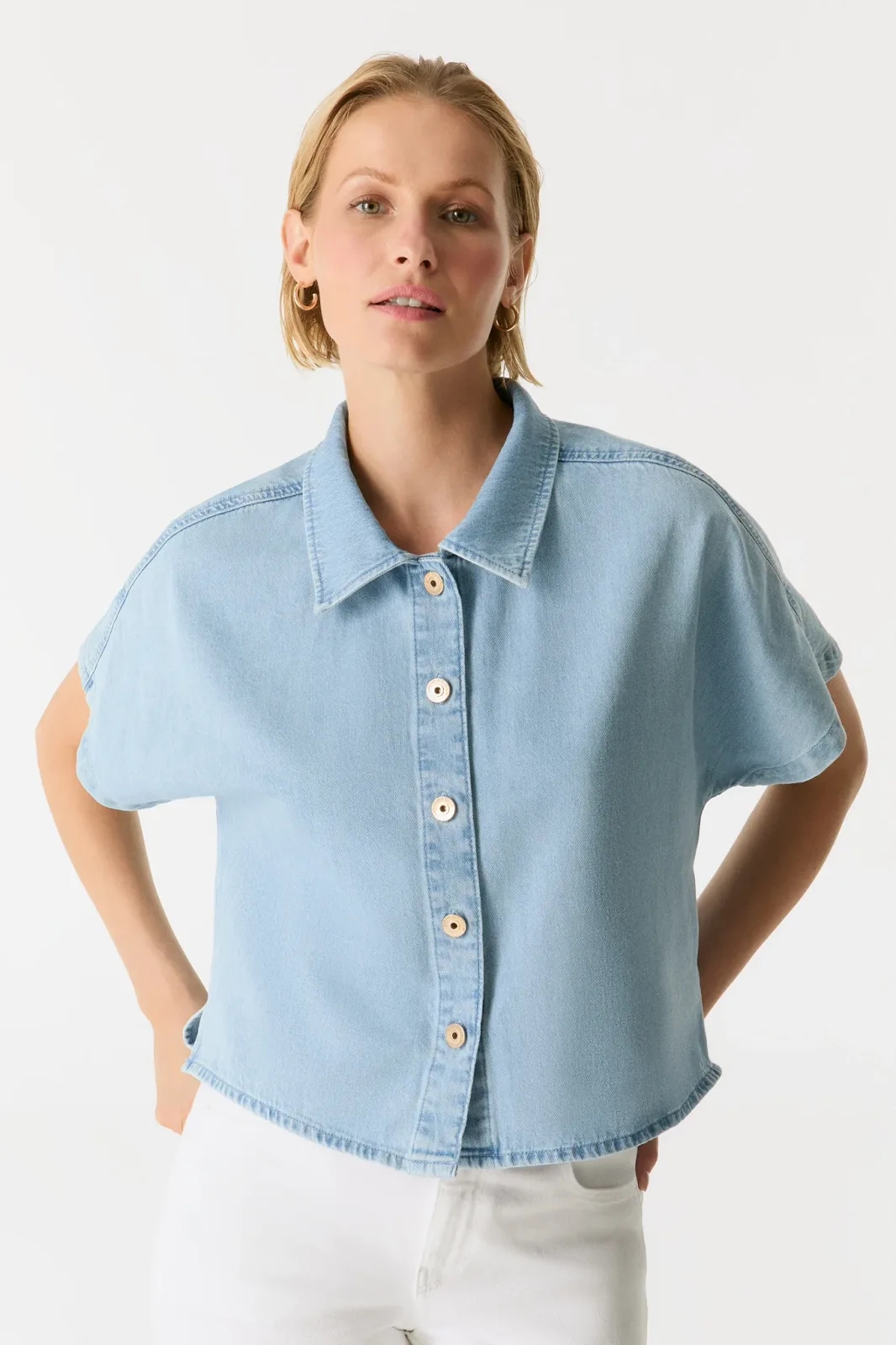 Cup of Joe Jennifer Short Sleeve Shirt Lichtblau