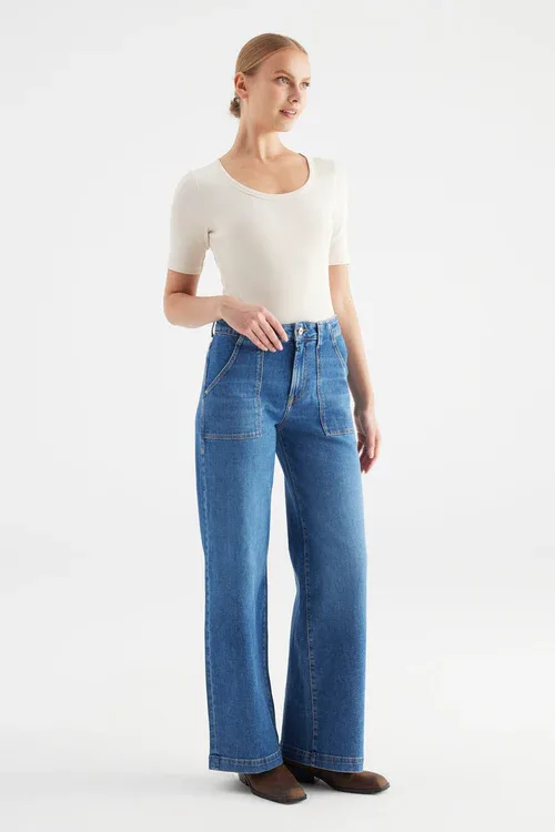 Lulu wide leg jeans medium blue