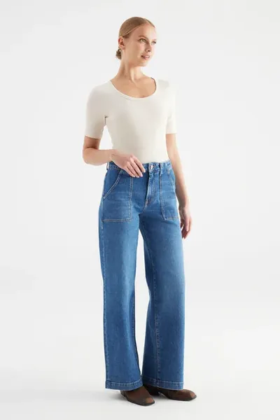 Cup of Joe Lulu wide leg jeans medium blue