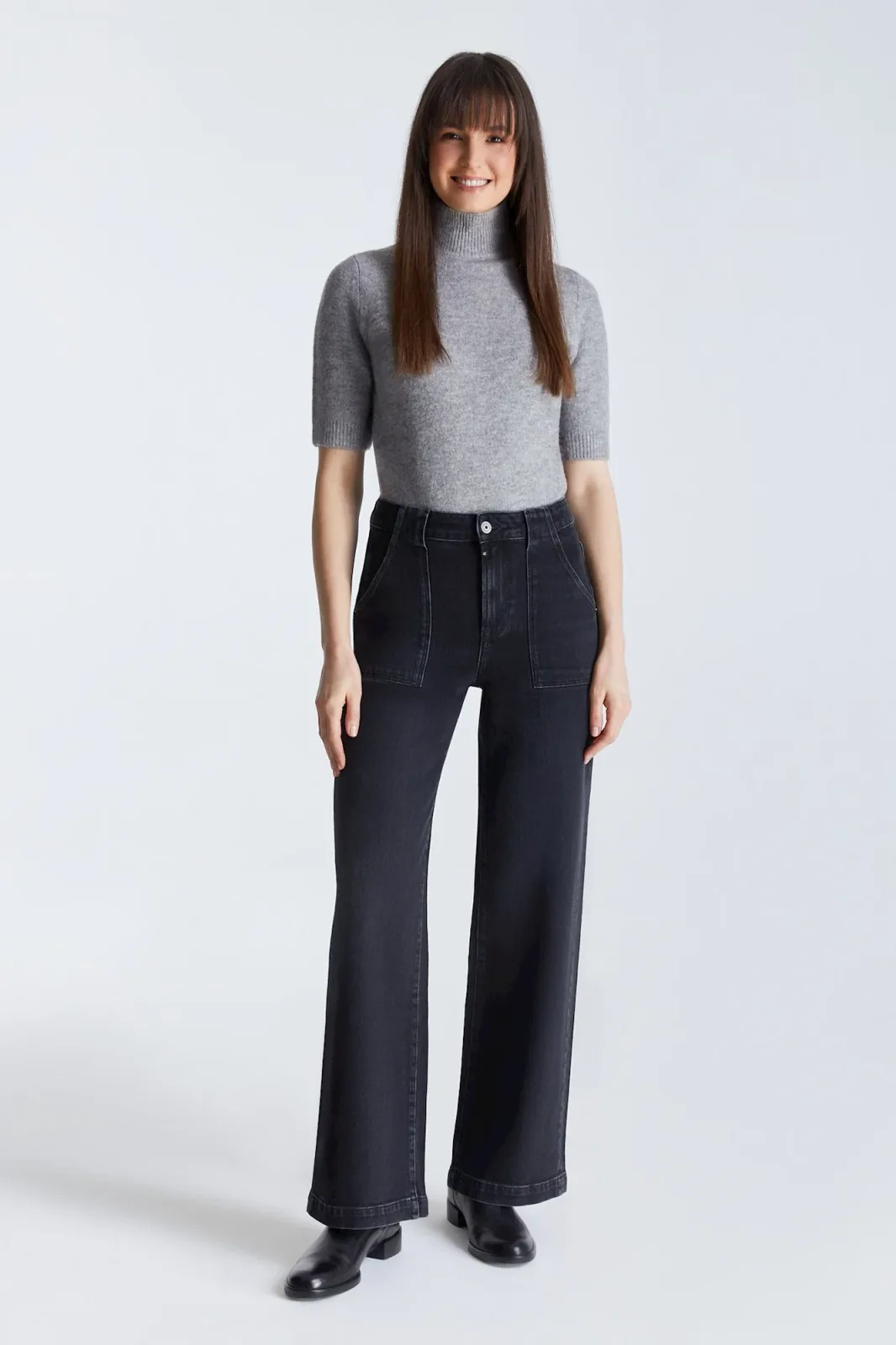 Cup of Joe High waist wide leg black vt